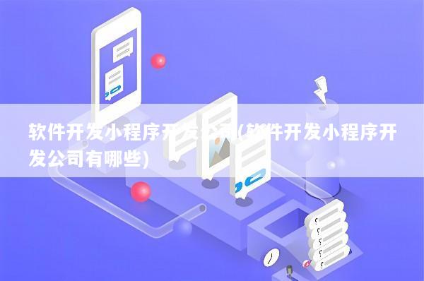 软件开发小程序开发公司(软件开发小程序开发公司有哪些)